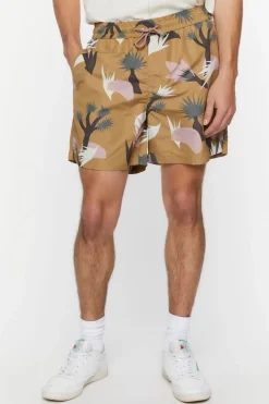 Abstract Botanical Print Swim Trucks