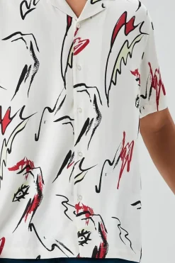 Abstract Doodle Print Shirt