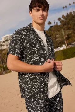 Abstract Floral Print Shirt