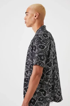 Abstract Floral Print Shirt