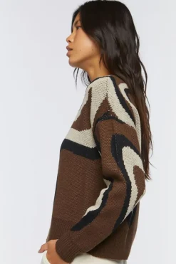 Abstract Marble Print Sweater