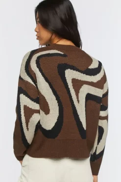 Abstract Marble Print Sweater