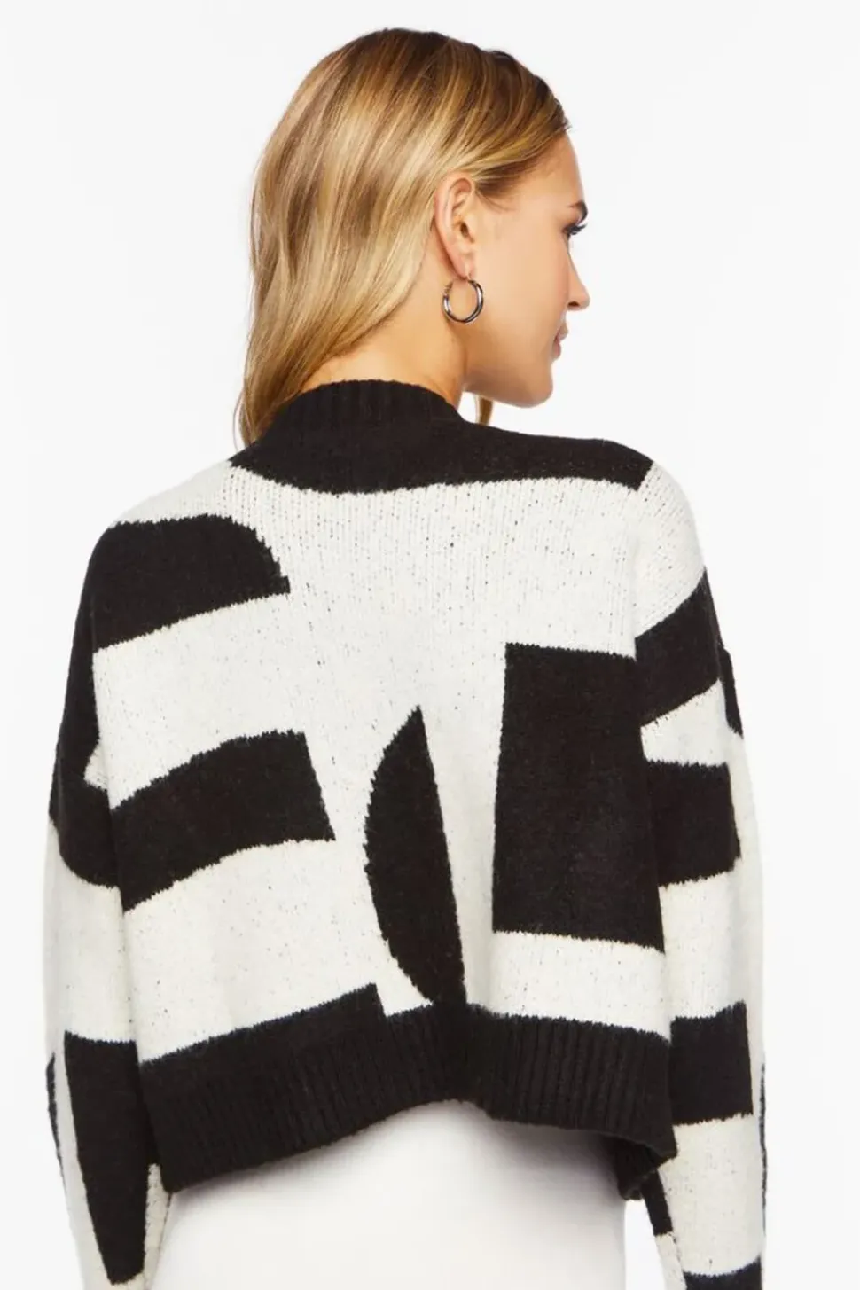 Abstract Marled Cardigan Sweater