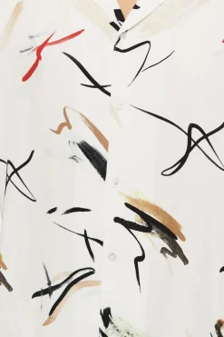 Abstract Paint Stroke Print Shirt