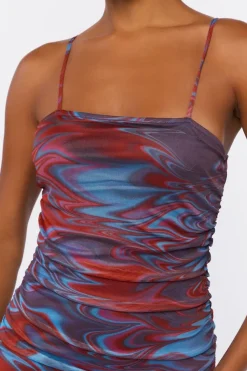 Abstract Print Bodycon Mini Dress