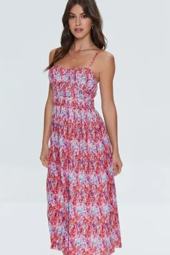 Abstract Print Cami Midi Dress