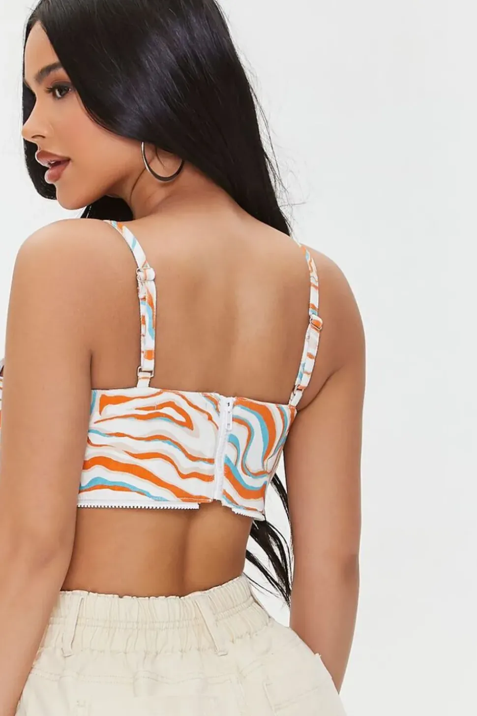 Abstract Print Crop Top