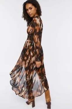 Abstract Print Duster Tunic