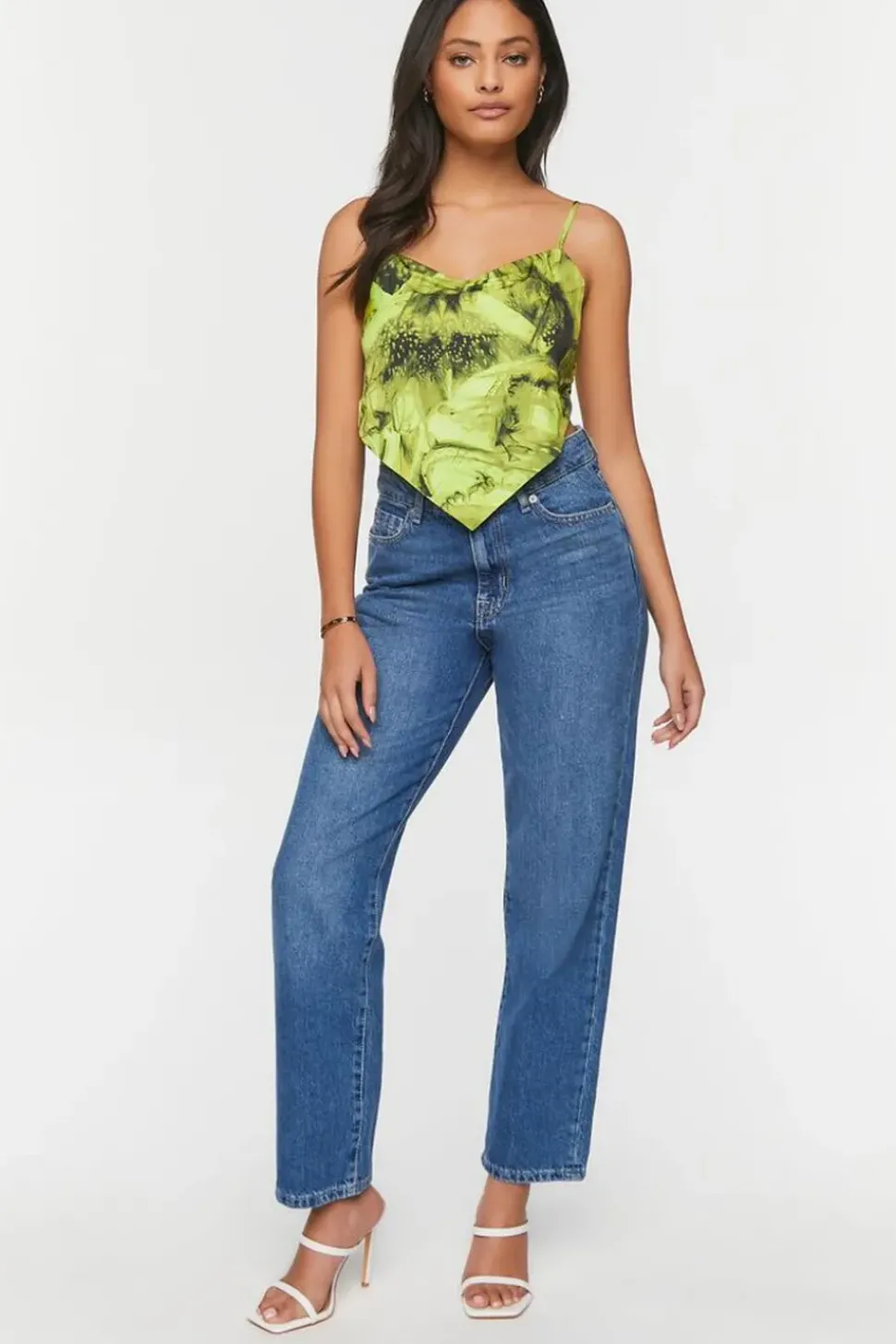 Abstract Print Handkerchief Cami