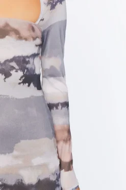 Abstract Print Mini Dress