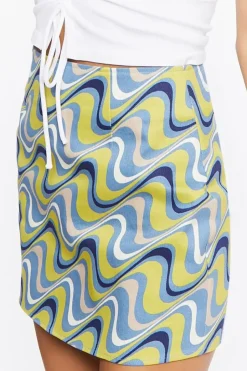Abstract Print Mini Skirt