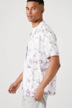 Abstract Print Rayon Shirt