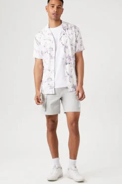 Abstract Print Rayon Shirt