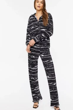 Abstract Print Shirt & Pants Set