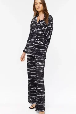 Abstract Print Shirt & Pants Set
