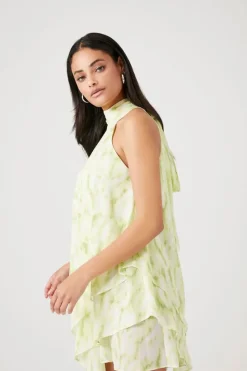 Abstract Print Swing Mini Dress