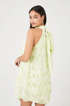 Abstract Print Swing Mini Dress