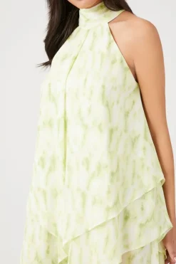 Abstract Print Swing Mini Dress