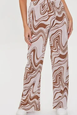 Abstract Print Wide-Leg Pants