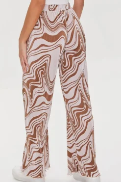 Abstract Print Wide-Leg Pants