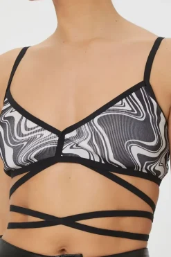 Abstract Self-Tie Cropped Cami
