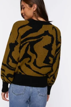 Abstract Striped Sweater