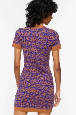 Abstract Sweater Mini Dress