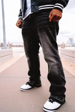 Acid Wash Flare Jeans