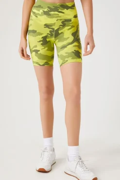 Active Camo Print Biker Shorts
