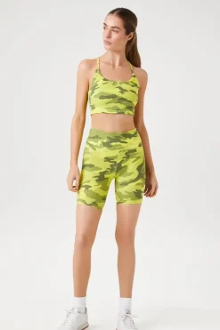 Active Camo Print Biker Shorts