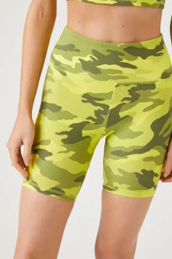 Active Camo Print Biker Shorts