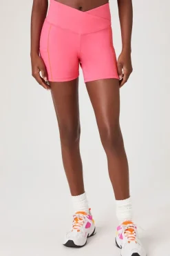 Active Contrast-Seam Biker Shorts