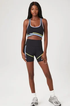 Active Contrast-Trim Biker Shorts