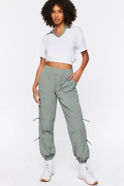 Active Contrast-Trim Cropped Tee