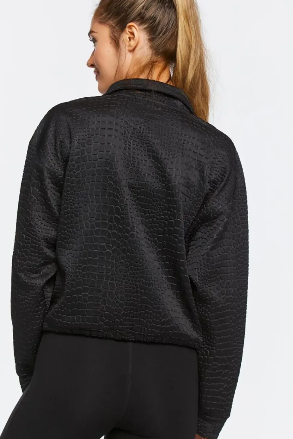 Active Croc Print Half-Zip Pullover
