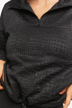 Active Croc Print Half-Zip Pullover
