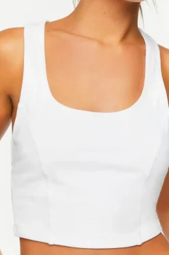 Active Cropped Racerback Tank Top