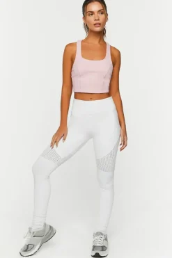 Active Cropped Racerback Tank Top
