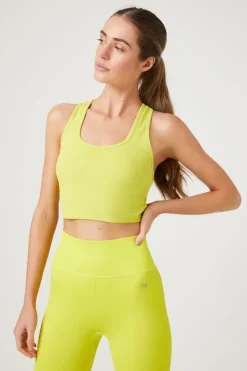 Active Cropped Racerback Tank Top