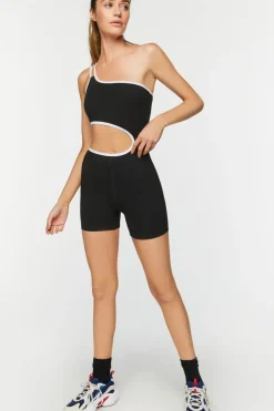 Active Cutout One-Shoulder Romper