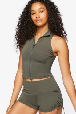 Active Drawstring Biker Shorts