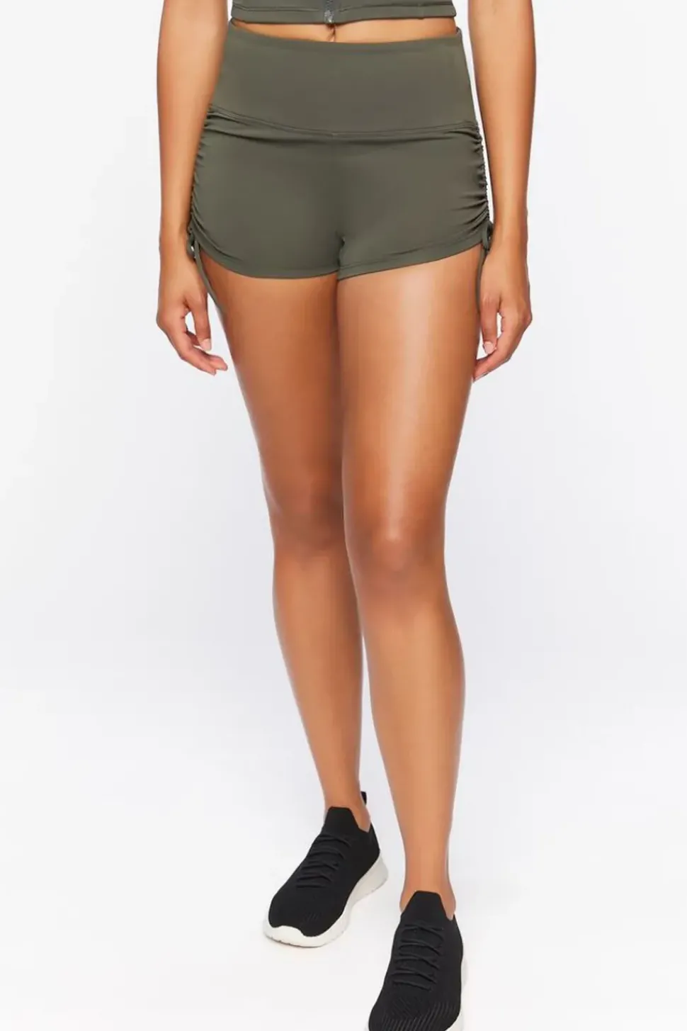Active Drawstring Biker Shorts