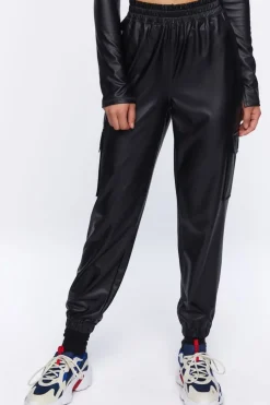 Active Faux Leather Joggers