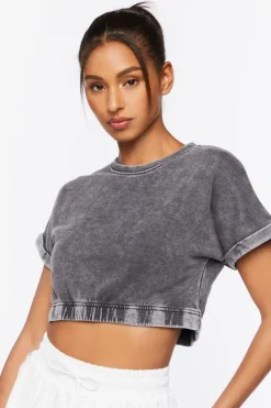 Active French Terry Cropped Tee