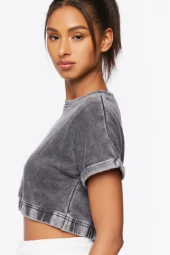 Active French Terry Cropped Tee