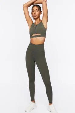 Active Front-Zip Leggings