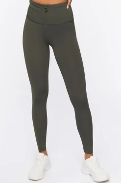 Active Front-Zip Leggings