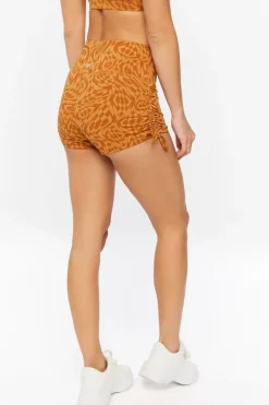 Active Geo Print Drawstring Biker Shorts