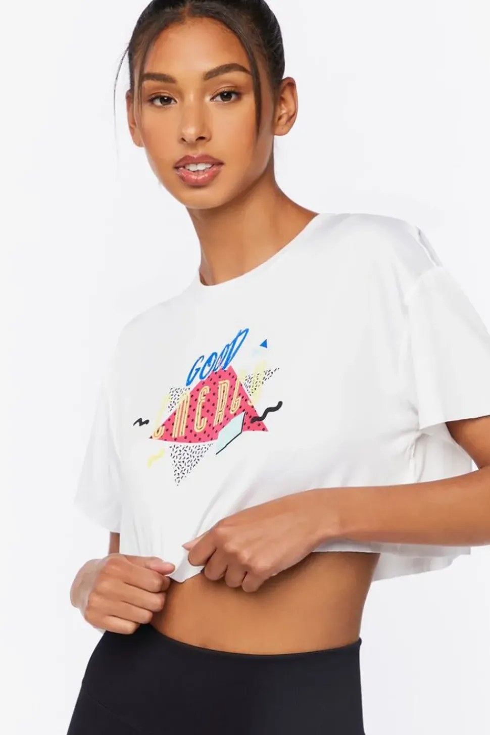 Active Good Energy Graphic Cropped Tee