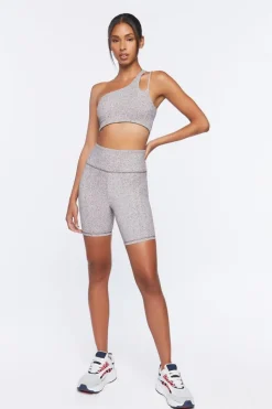 Active Heathered Biker Shorts